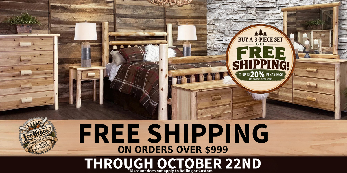 ​Log furniture I Rustic Furniture I Handmade in America I Log bedroom set