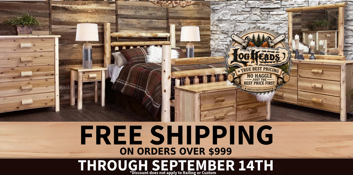 ​Log furniture I Rustic Furniture I Handmade in America I Log bedroom set