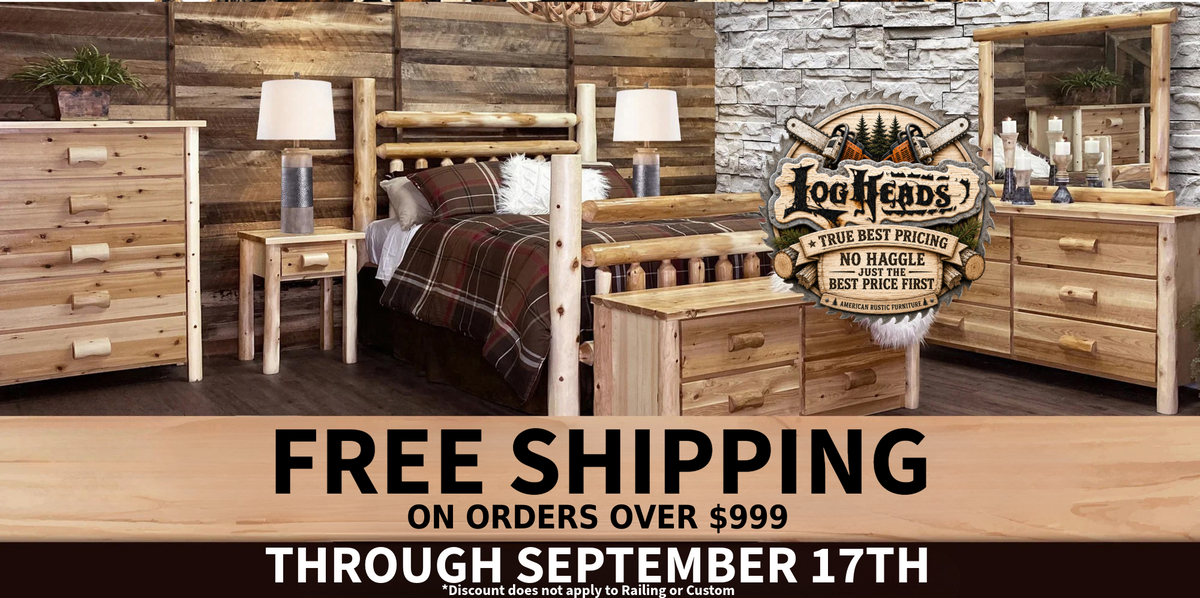 ​Log furniture I Rustic Furniture I Handmade in America I Log bedroom set