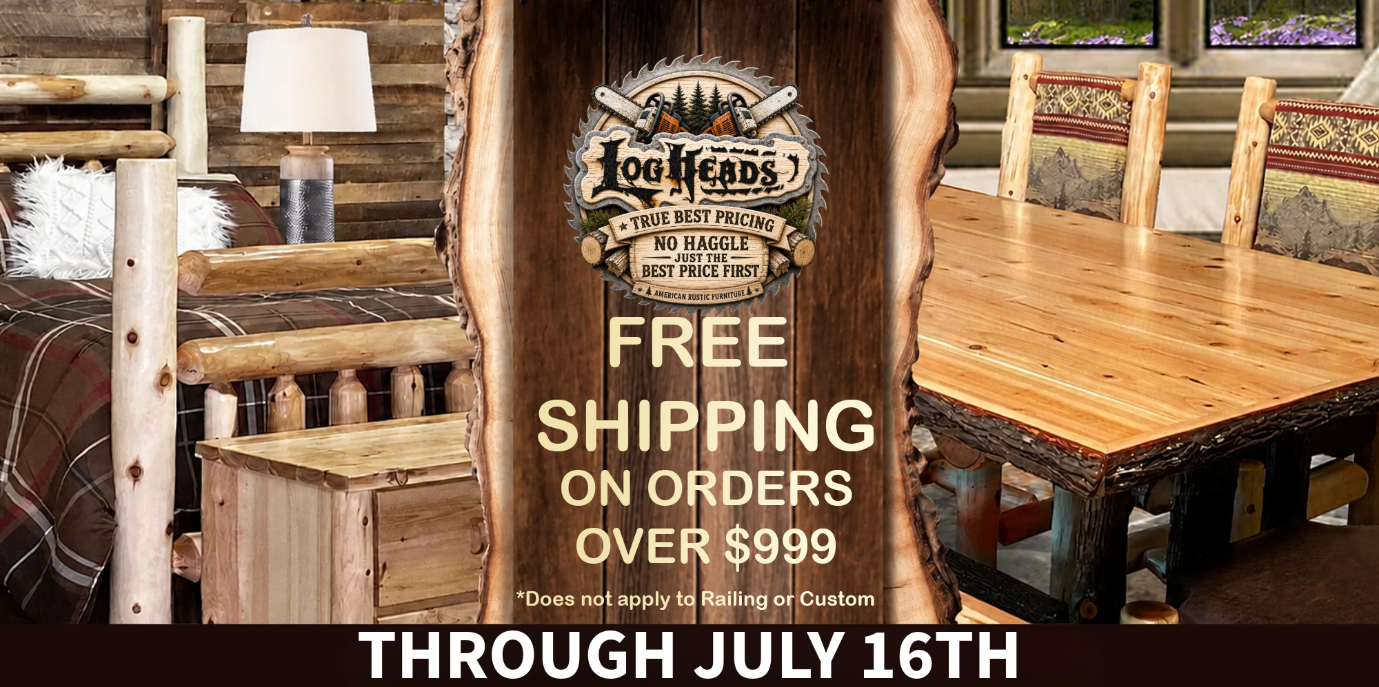 ​Log furniture I Rustic Furniture I Handmade in America I Log bedroom set