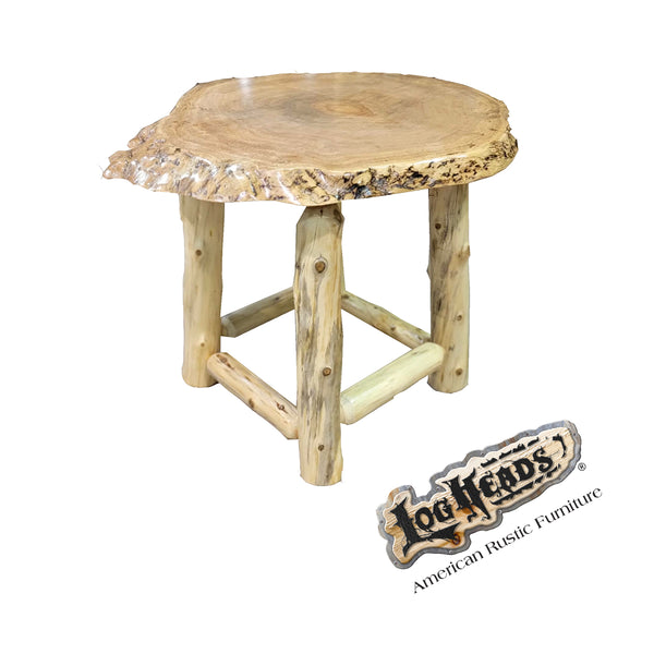 Custom Black Oak Burl Accent Table