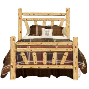 Log Bed | Starburst Lodge Log Bed Frame from LogHeads Home Center Log Furniture Manufacturing Company