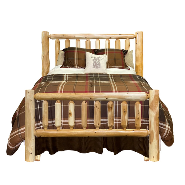 Log Bed | Timber Creek Log Bed Hand Hewn Log Texture from LogHeads Home Center located in Lancaster, KY