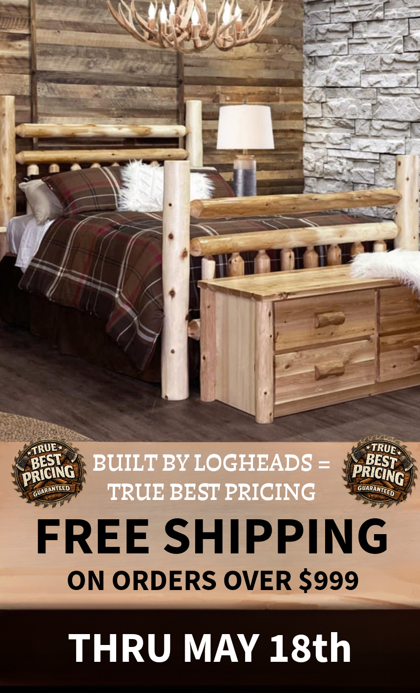 ​Log furniture I Rustic Furniture I Handmade in America I Log bedroom set