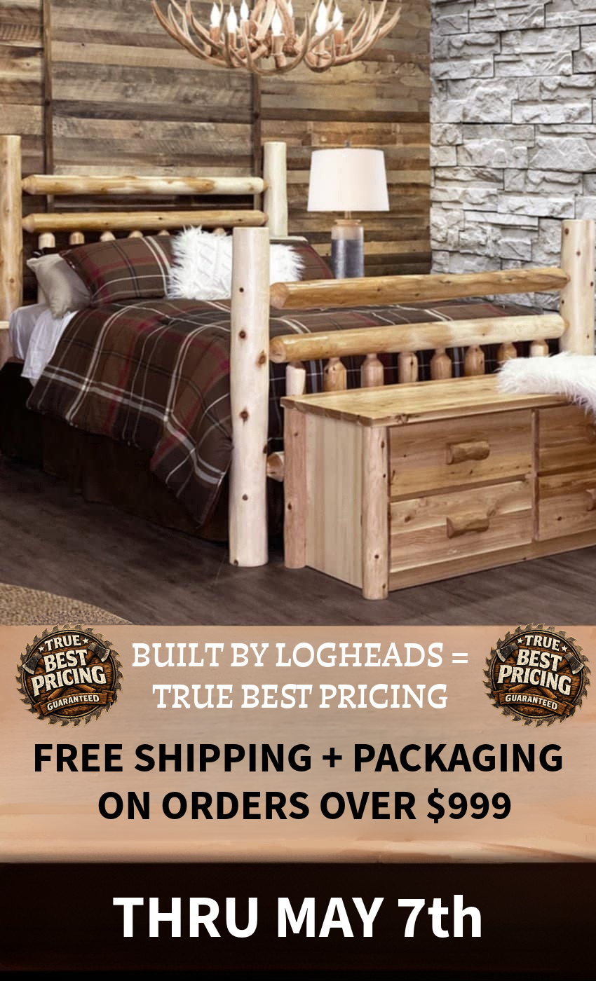​Log furniture I Rustic Furniture I Handmade in America I Log bedroom set