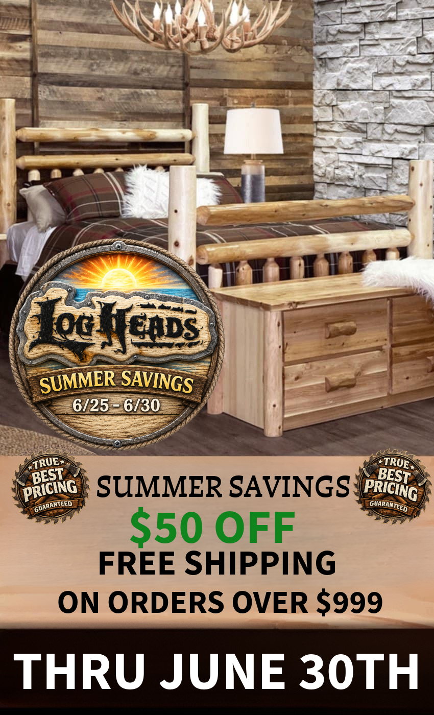 ​Log furniture I Rustic Furniture I Handmade in America I Log bedroom set