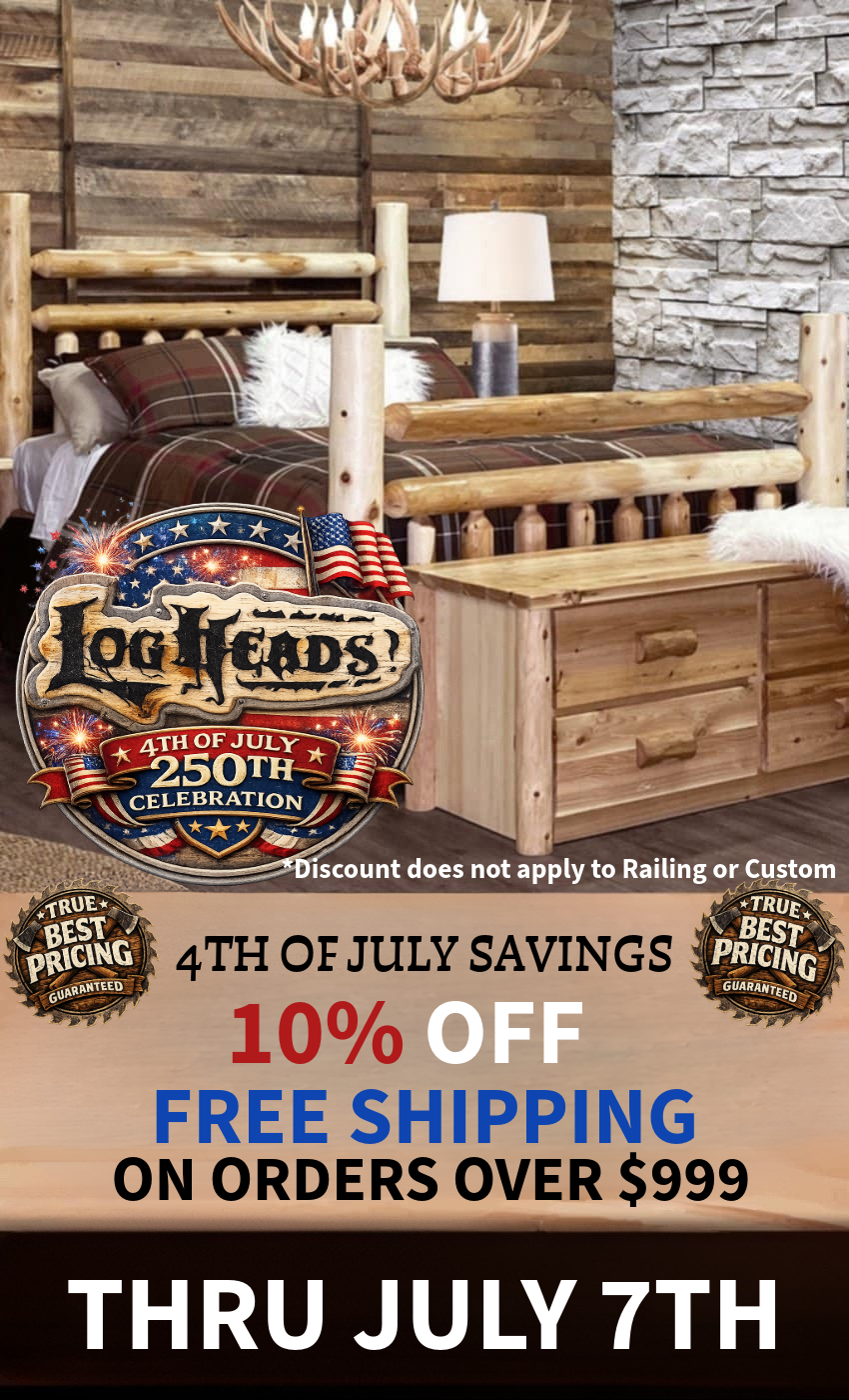 ​Log furniture I Rustic Furniture I Handmade in America I Log bedroom set
