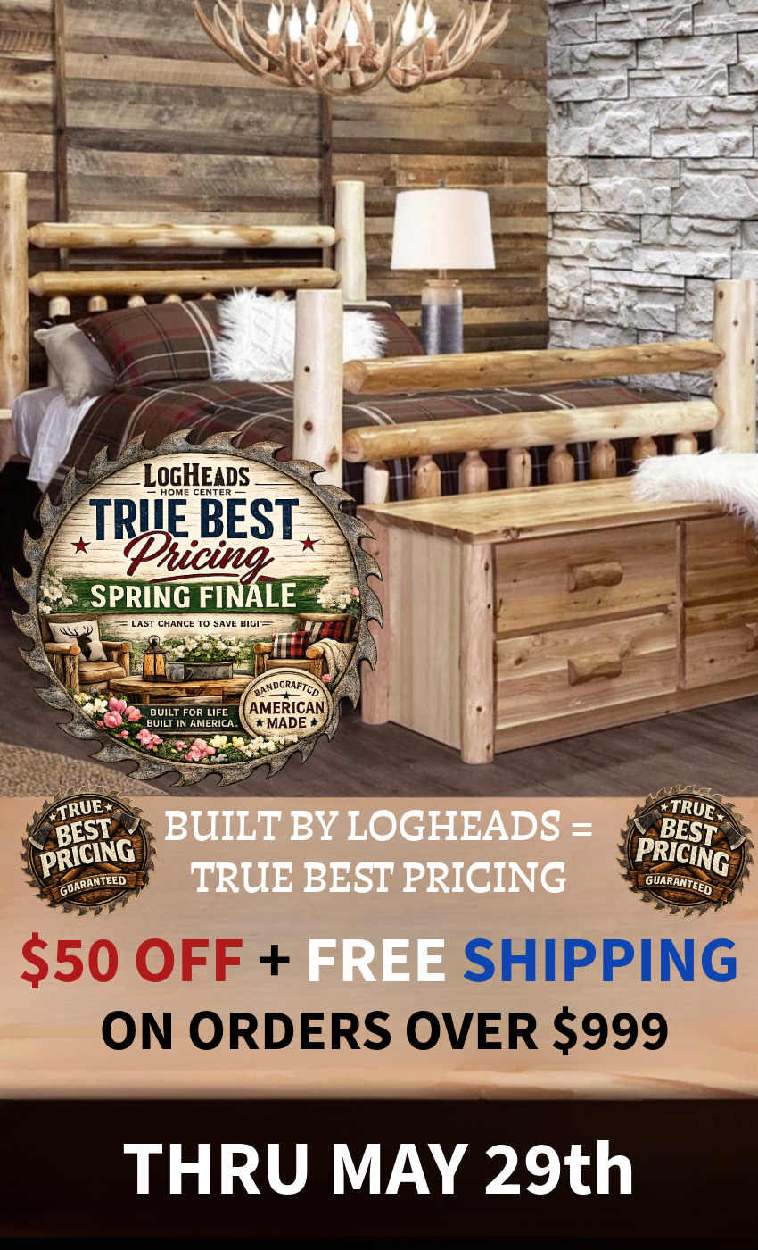​Log furniture I Rustic Furniture I Handmade in America I Log bedroom set