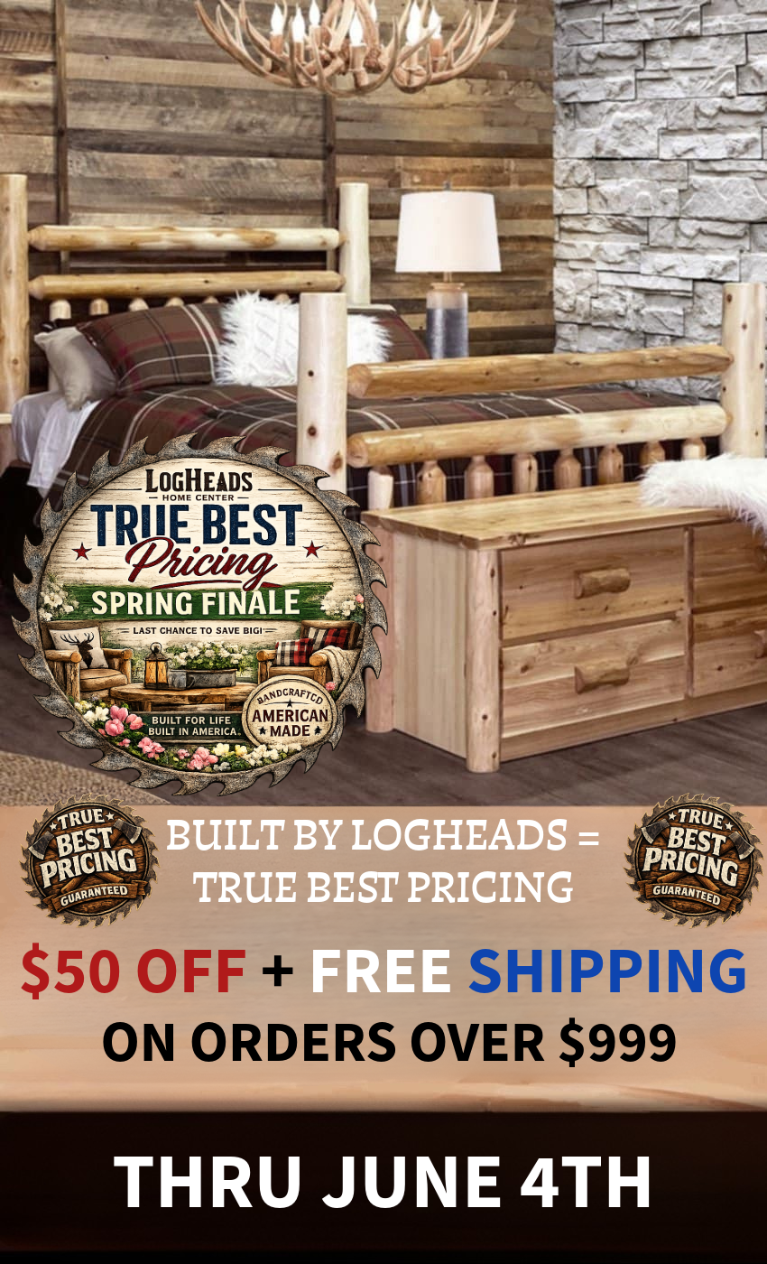 ​Log furniture I Rustic Furniture I Handmade in America I Log bedroom set