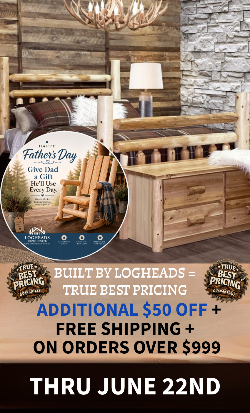 ​Log furniture I Rustic Furniture I Handmade in America I Log bedroom set