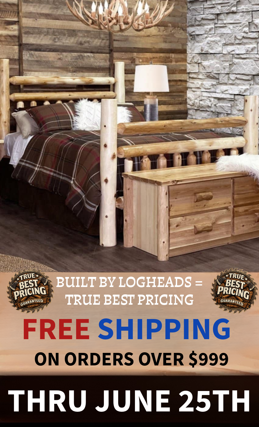 ​Log furniture I Rustic Furniture I Handmade in America I Log bedroom set