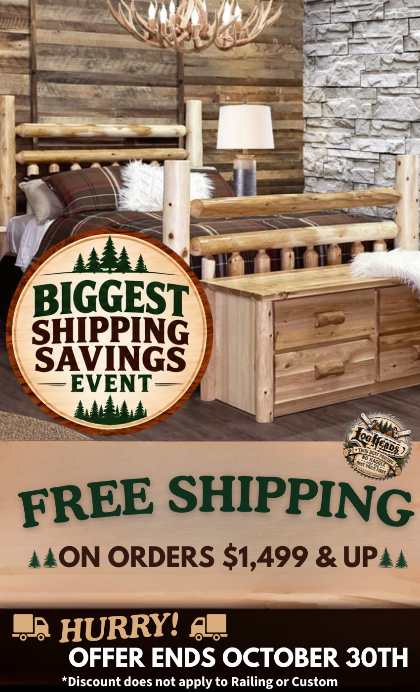 ​Log furniture I Rustic Furniture I Handmade in America I Log bedroom set