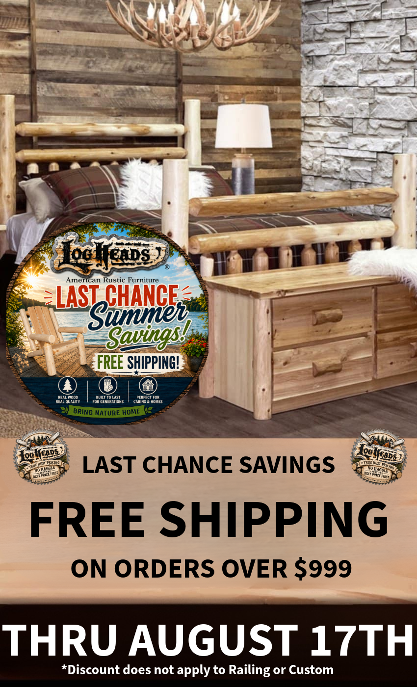 ​Log furniture I Rustic Furniture I Handmade in America I Log bedroom set