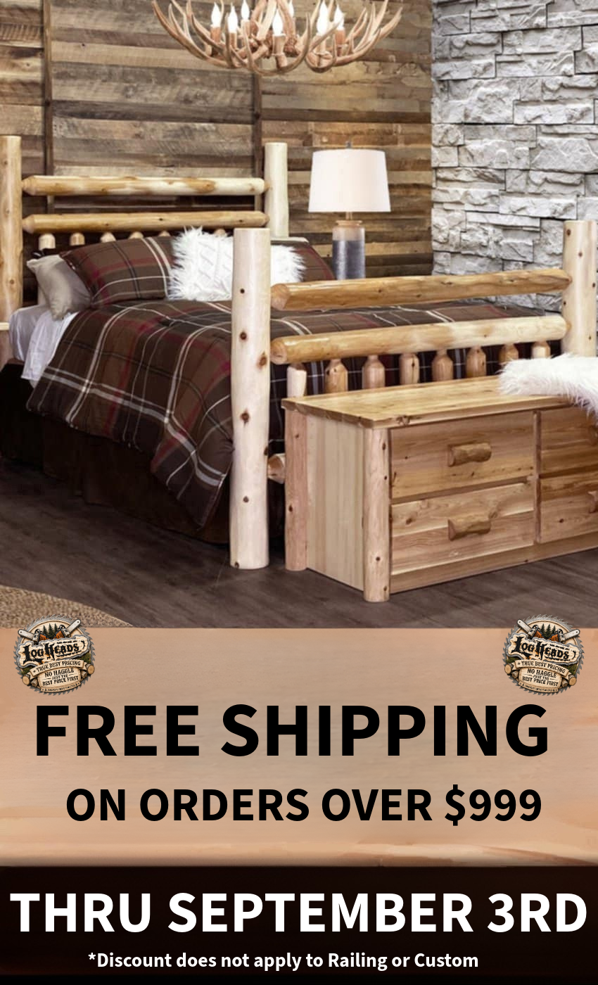 ​Log furniture I Rustic Furniture I Handmade in America I Log bedroom set