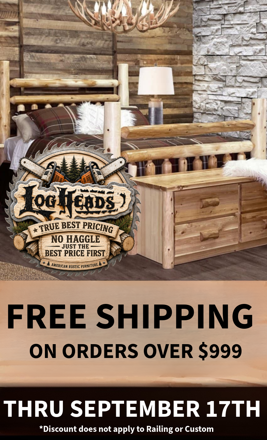 ​Log furniture I Rustic Furniture I Handmade in America I Log bedroom set