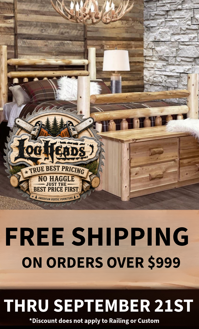 ​Log furniture I Rustic Furniture I Handmade in America I Log bedroom set