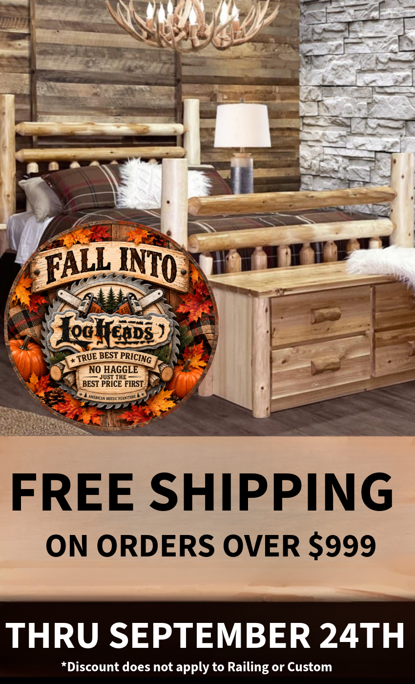 ​Log furniture I Rustic Furniture I Handmade in America I Log bedroom set