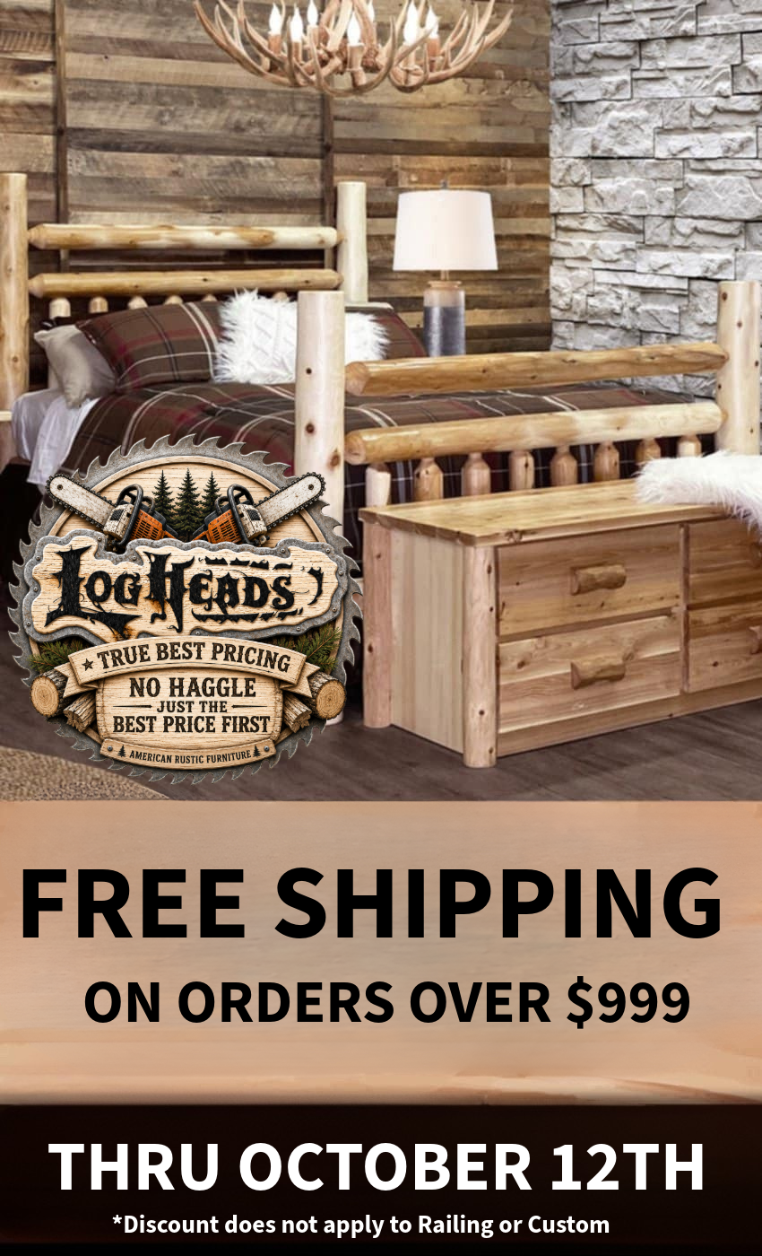 ​Log furniture I Rustic Furniture I Handmade in America I Log bedroom set