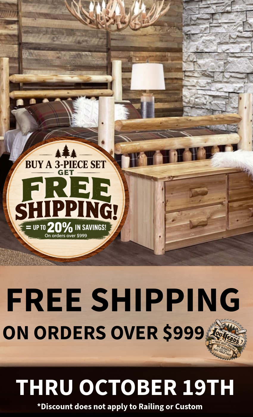 ​Log furniture I Rustic Furniture I Handmade in America I Log bedroom set