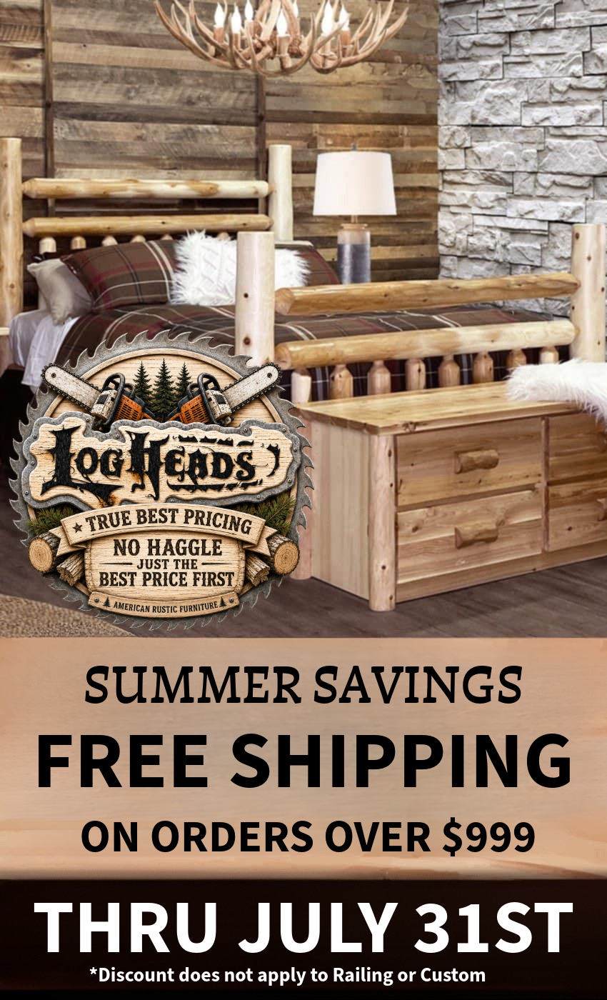 ​Log furniture I Rustic Furniture I Handmade in America I Log bedroom set