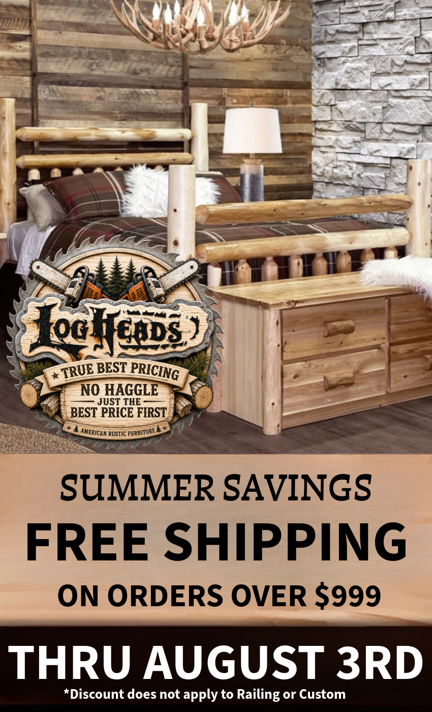 ​Log furniture I Rustic Furniture I Handmade in America I Log bedroom set