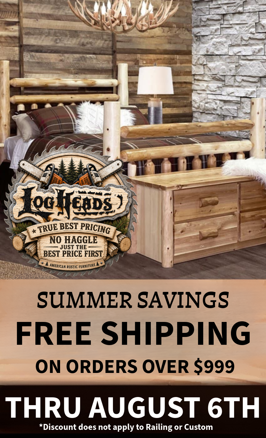 ​Log furniture I Rustic Furniture I Handmade in America I Log bedroom set