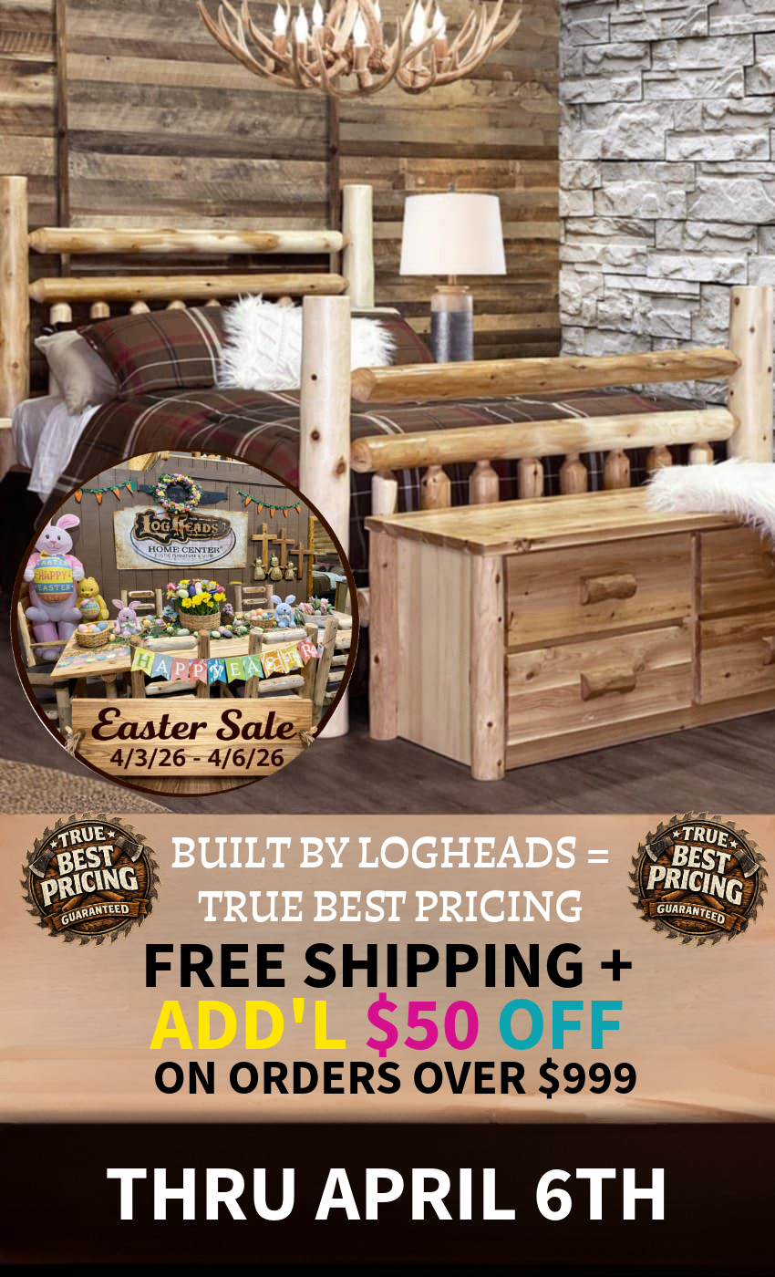 ​Log furniture I Rustic Furniture I Handmade in America I Log bedroom set