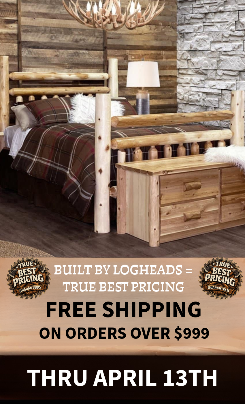 ​Log furniture I Rustic Furniture I Handmade in America I Log bedroom set