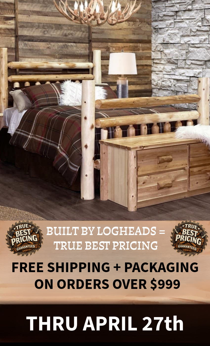​Log furniture I Rustic Furniture I Handmade in America I Log bedroom set