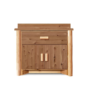 36 inch Rustic bathroom vanity and storage cabinet with dark stain