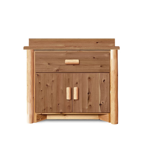 36 inch Rustic bathroom vanity and storage cabinet with dark stain
