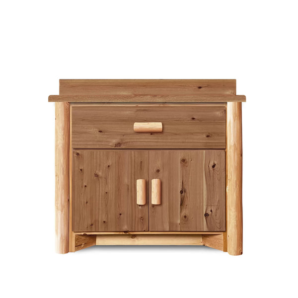 36 inch Rustic bathroom vanity and storage cabinet with dark stain