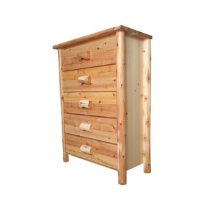 Cedar Chest | 5 Drawer Rustic Chest from LogHeads Home Center Log Furniture Manufacturing Company