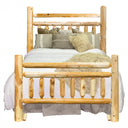 Log Bed | Lodge Log Bed in Hand Hewn Log Texture from LogHeads Home Center log furniture manufacturing company in Lancaster, KY