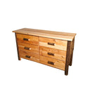 Log Dresser | Medium 6 Drawer Cedar Dresser in Hickory Log Texture from LogHeads Home Center Log Furniture Manufacturing Company