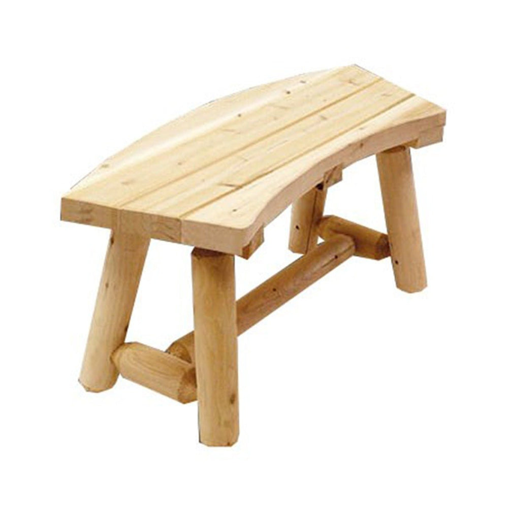 3' curved outdoor bench