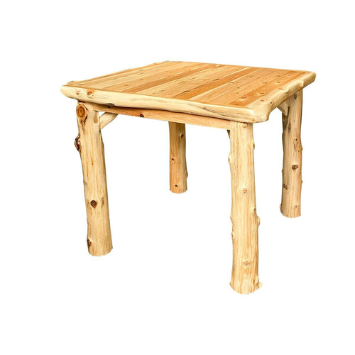 Square Pub Table with Clear Finish