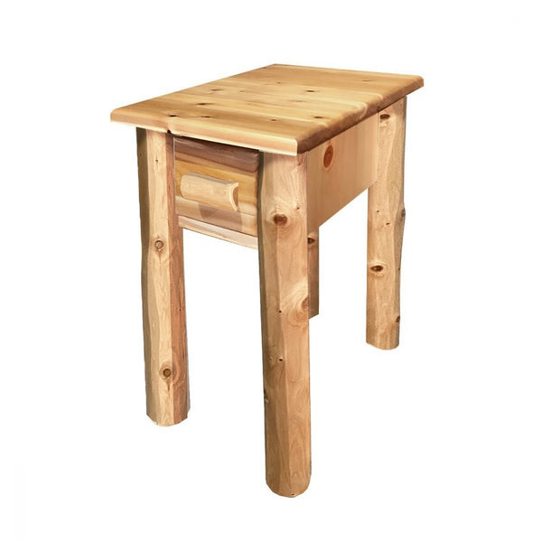 Hand Hewn 1 Drawer Mini End Table