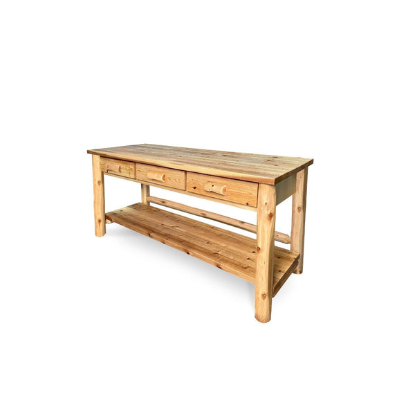 Hand Hewn 3 Drawer Sofa Table