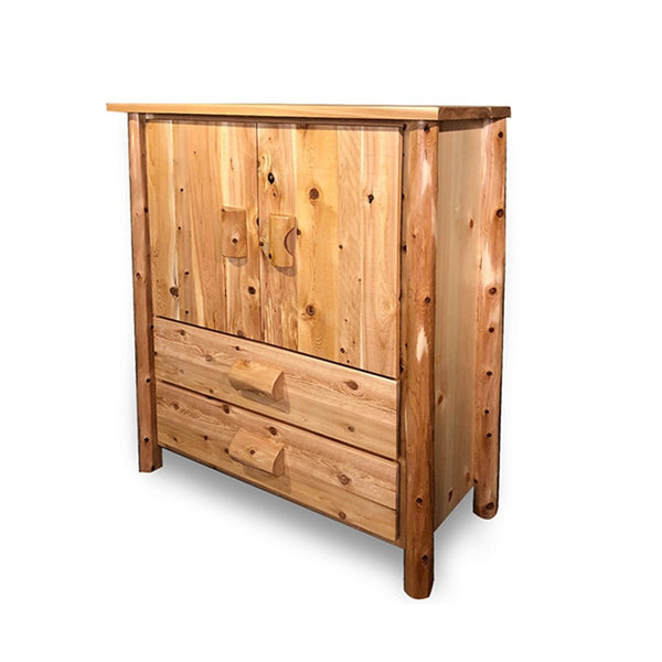 <h4>Medium Armoire Hand Hewn with Clear Finish</h4>