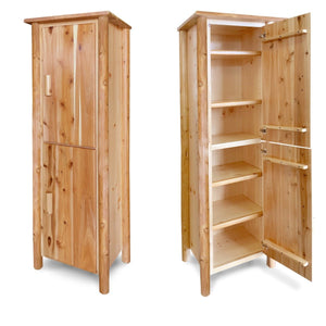 log Pantry / Rustic Linen Cabinet with Clear Finish