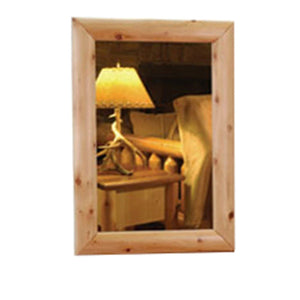 Small Rustic Bedroom Mirror from LogHeads Home Center Log Furniture Manufacturing Company