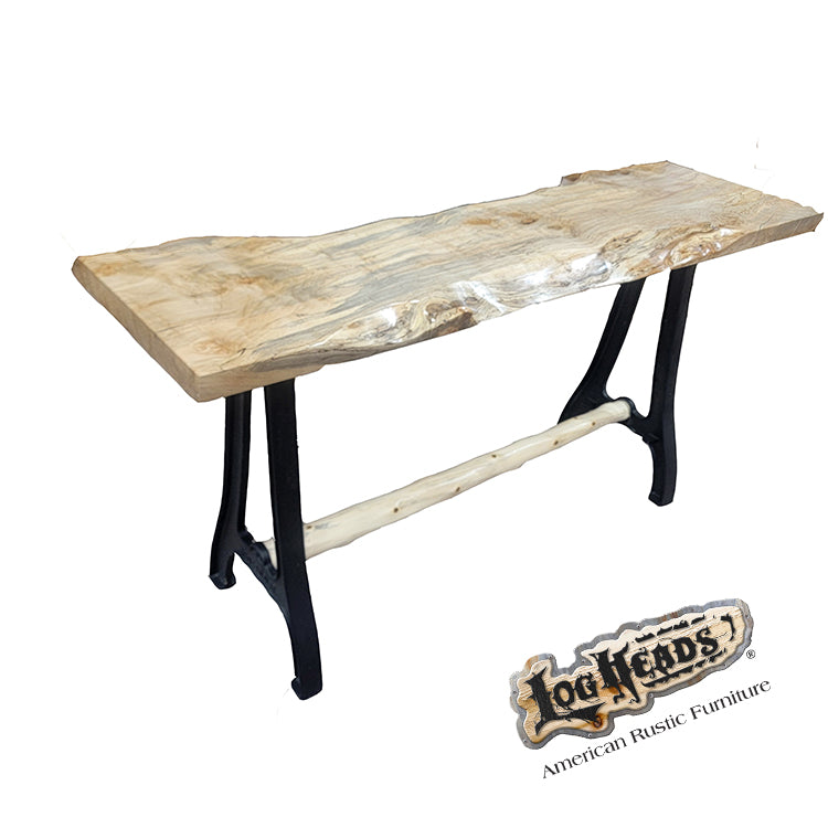 Custom Spalding Maple Slab Sofa Table