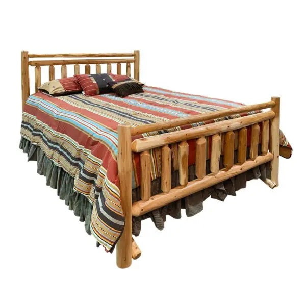 Moose Creek Lodge Bed with Clear Finish