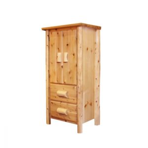 Mini Armoire Hand Hewn with Clear Finish